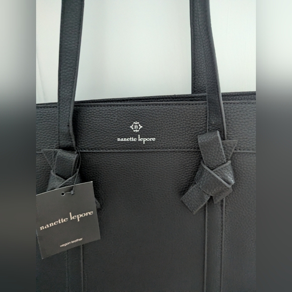 SMALL Nanette Lepore Elegant Black Tote x1 - Picture 3 of 11